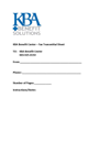 KBA Benefits Center Fax Cover